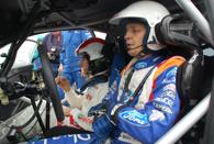 Mikko Hirvonen, pilota ufficiale Ford nel Mondiale Rally, con Marco Simoncelli